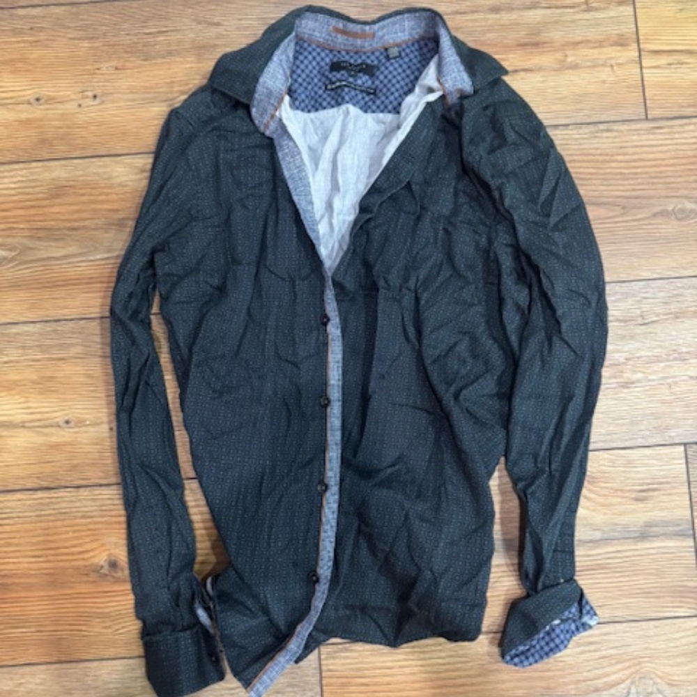 Ted Baker Long Sleeve Button Up Shirt - Size 4
